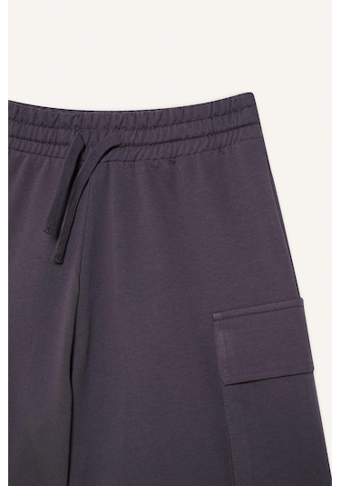 Defacto Kız Çocuk Beli Lastikli Kargo Cepli Şort B0840a825hsar31 Antrasit