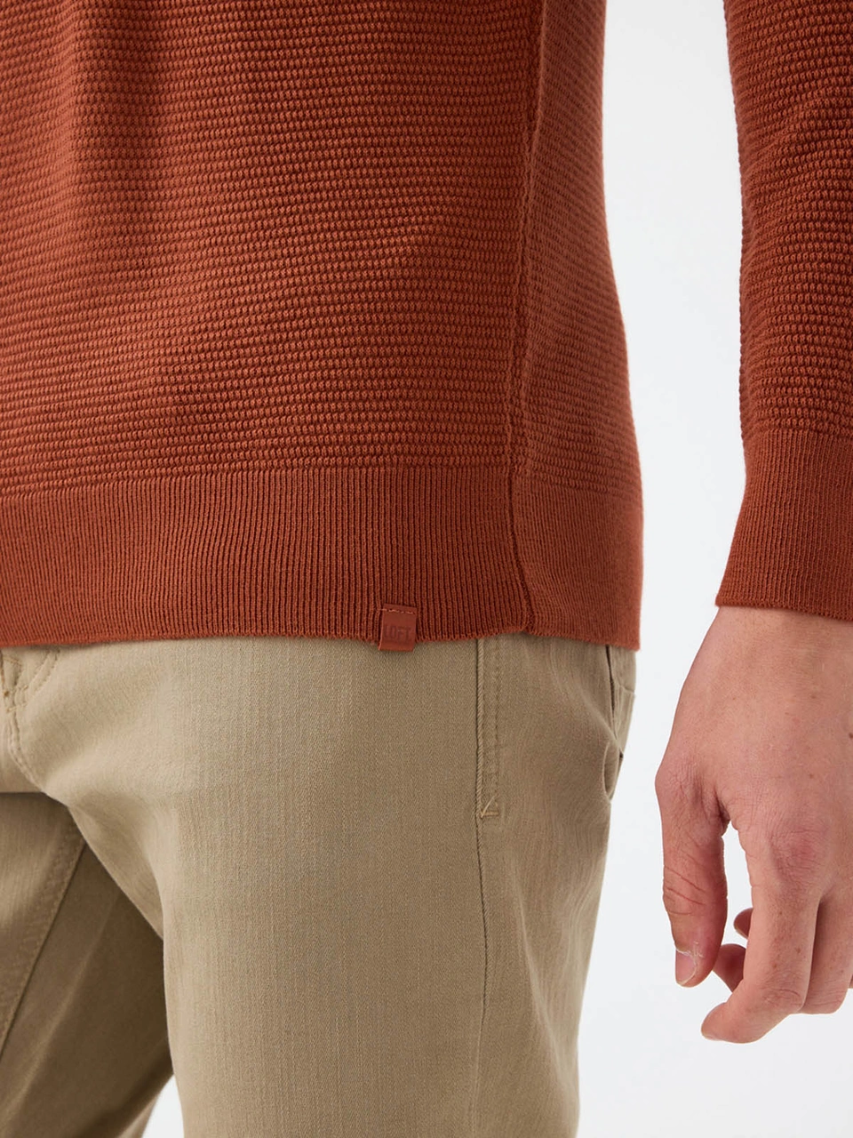 Loft Regular Fit Kiremit Erkek Kazak Lf2040477 Kiremit