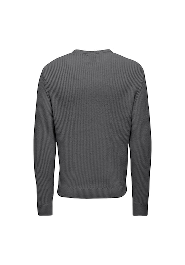 Only & Sons Erkek Onsfergal Bisiklet Yaka Uzun Kollu Örme Kazak 22030208 Gri Gri