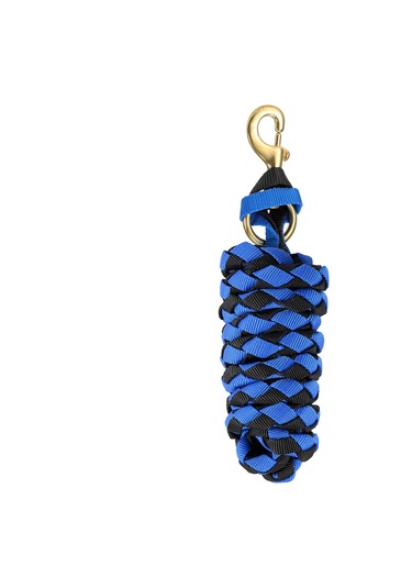 Leezsing Dayanıklı Pirinç Kanca Ve Örgülü Pp İp İle At, Keçi Ve Koyunlar İçin Eğitim Ve Yönlendirme İpi - 2.5m Mavi-siyah Mavi - Siyah