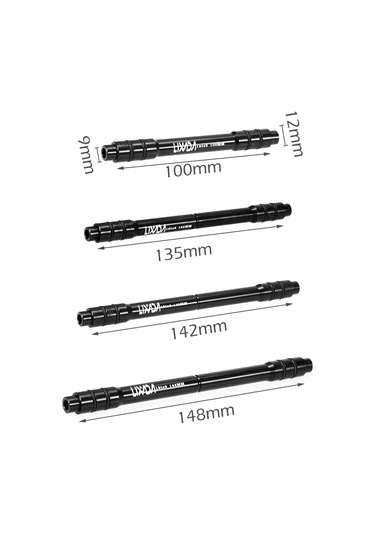 Lixada 12mm Ila 9mm Qr Adaptörü Mtb Bisiklet Üzerinden Aly2452045 Siyah Siyah