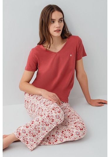 Pierre Cardin Kadın Bordo Pijama Takım Bordo