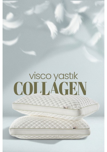 Kırışıklık Önleyici Visko Yastık - Ortopedik Tombul Güzellik Yastığı - Yaşlanma Karşıtı Beyaz