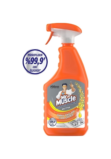 Mr. Muscle Mutfak Yağ Çözücü Sprey Limon Kokulu 750 ML