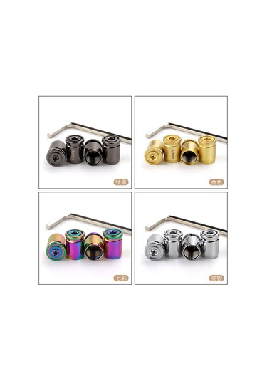 Reedark Dayanıklı Titanyum Metal Spor Lastik Kapakları - Çalınmaya Karşı Koruma & Şık Tasarım