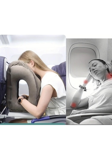 Trendooze Sunshine022 Gri Seyahat Yastığı Uçak Ofis Araç Kamp Gri