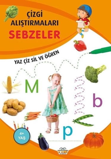Sebzeler - Çizgi Alıştırmaları 4+ - Emine Ulusoy