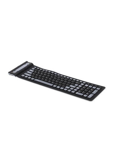 Springsun Kablosuz 2.4g Silikon Katlanır Klavye - 107 Tuşlu Taşınabilir Bilgisayar Klavyesi