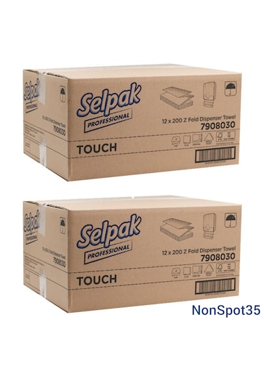 Selpak Professional Touch Z Katlama Dispenser Havlu 200'lü 24 Paket 20x24 Cm
