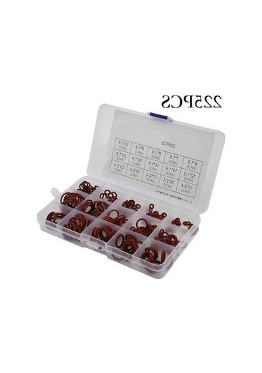 Pazly 225 Adet Kırmızı Silikon O-ring Seti - Metrik Vmq Conta Kiti