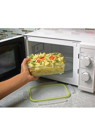 Glassco Lock 670 CC Temperli Kilitli Yuvarlak Cam Saklama Kabı