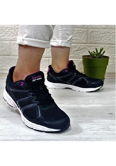 Kinetix Arıon Siyah-mor-beyaz Fuspetli Athletic Koşu Spor Ayakkabı Siyah - Mor