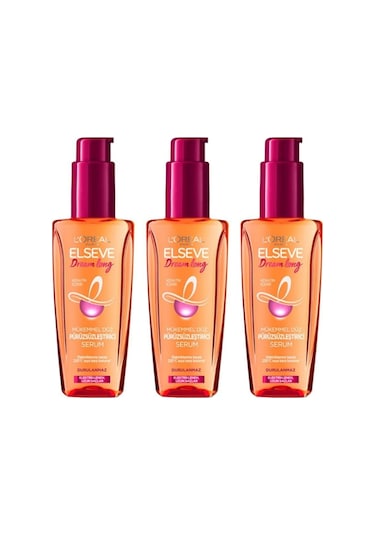 Elseve Loreal Paris Mükemmel Düz Pürüzsüzleştirici Serum 100 Ml X 3 Adet