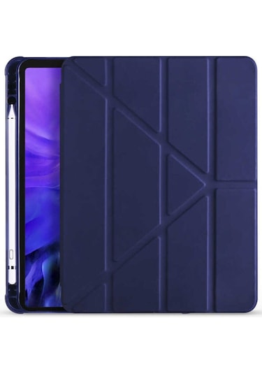 iPad Uyumlu Air 5. Nesil 10.9 İnç Kılıf Kalem Bölmeli Silikon Smart Cover Tablet Kılıfı