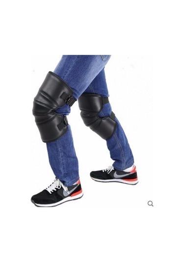 Motosiklet Diz Pedleri Açık Sıcak Rüzgar Geçirmez Bisiklet Beyaz - Siyah