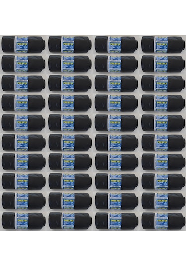 Polyfly Siyah Çöp Poşeti 70 x 110 CM 10'lu Rulo 40 Rulo 400 Adet