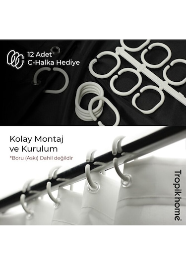 Mavi Renk Banyo Perdesi Su Geçirmez Yerli Üretim Duş Perdesi Küf Çok Renkli