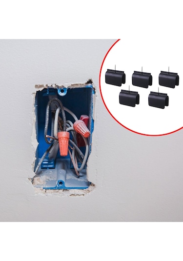 Suntek 5 Adet Alçıpan Priz İşaretleyicileri Elektrik Siyah