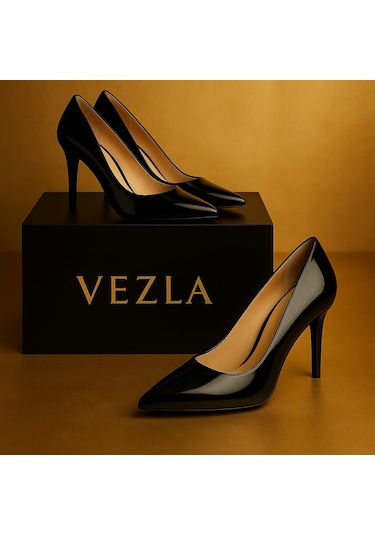 Vezla Stiletto Rugan siyah