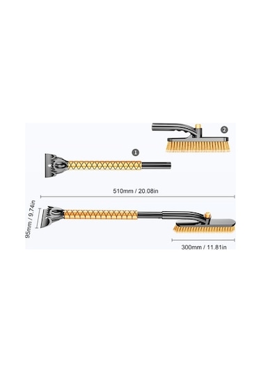 Wondernest Süpürme Suıtu St-3909 Sones Kürek Korumalı Kar Fırçası Çıkarılabilir 0