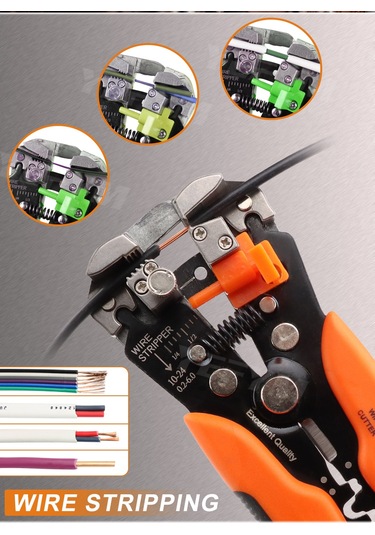 Konesam "çok Fonksiyonlu Otomatik Kabuk Soyucu - Tel Kesme, Sıkıştırma, 0.25-6mm², 10-24awg, Renk Seçenekli"