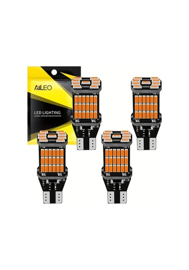 Xuweiwei 4 Adet Aıleo T15 W16w Led 921 912 T16 902 Ampul 45 Adet 4014smd Araba Geri Vites Işıkları Sarı Beyaz 12v Beyaz