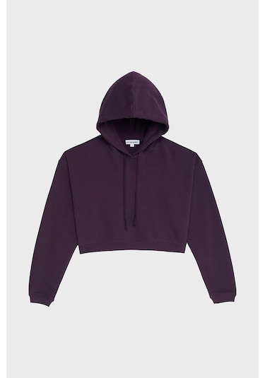 Les Benjamins Bayan Sweat Lb24fwessfuhd-303 Mor Mor