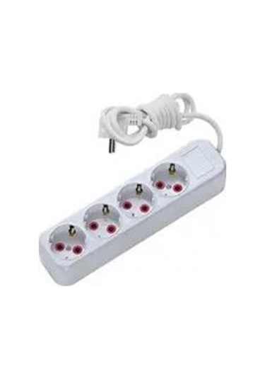 Asel Asl-100 0110 4'lü Topraklı Grup Priz 2mt - Hrd-010865