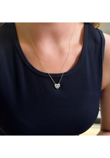 Stela Kalp Kolye Gümüş Sarı