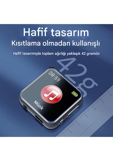 M30 32 Gb 5'i 1 Arada Hd Ses Kayıt Cihazı, Mp3 Çalar, Fm Radyo Ve E-kitap Okuyucu