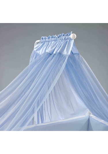 Meltem Kids Mondo İncili Mavi Pamuklu Bebek Uyku Seti 60 x 120 CM Mavi