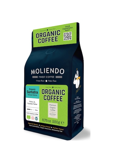 Moliendo Organic Indonesia Sumatra Yöresel Çekirdek Kahve 250 G