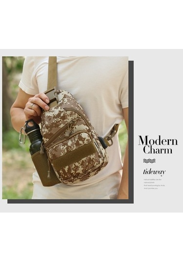 Tongxida Outdoor Askeri Çanta Su Geçirmez, Usb Portlu, Cepli, Tek Omuzlu Göğüs Çantası Model 2 Çok Renkli