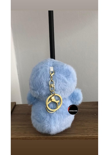 Sevimli Penguen Peluş Oyuncak Anahtarlık Hediyelik Uyku Arkadaşı 15 Cm Mavi