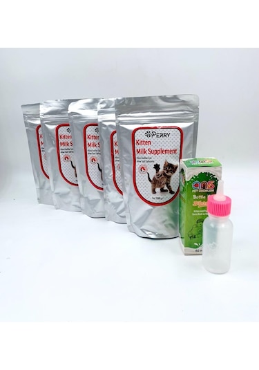 Perry Yavru Kedi Süt Tozu 5 Adet + Biberon 60 ML