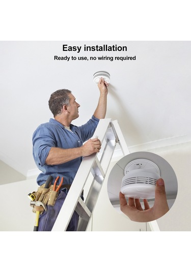 Duman Dedektörü En14604 Pille Çalışan Canlı Flaş Ve Beyaz