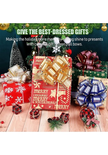 Springsun 30 Adet Büyük Boy Hediye Paketi Bowları - 10 Renkli Organza Çiftleri, Hediyeler Ve Kutular İçin Zengin Dekorasyon, Kolay Kullanıma Uygun Ve Dayanıklı