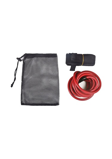 Geeksen Yüzme Antreman Direnc Lastiği - 4 Metre Esnek Kauçuk - 6x10 Mm Çap - Kemer Ve Çanta İçeren Set Çok Renkli