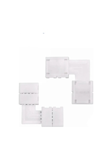 Fobz 4 Pin 10mm Köşe Adaptörü Led Şerit 334098555 Beyaz Pırlanta