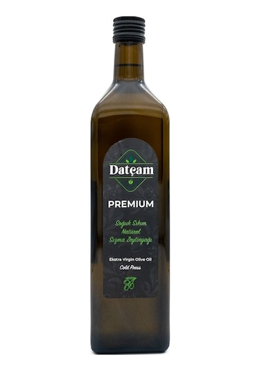 Datçam Premium Soğuk Sıkım Zeytinyağı Cam Şişe 1000 ML