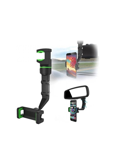 Telefon Tutucu Dikiz Aynaya Takılan Çok Fonksiyonlu