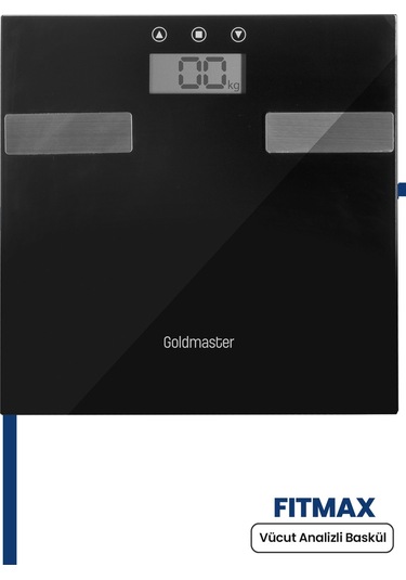 Fitmax Geniş Ekranlı Yağ Ölçer Fonksiyonlu Vücut Analizli Tartı Baskül
