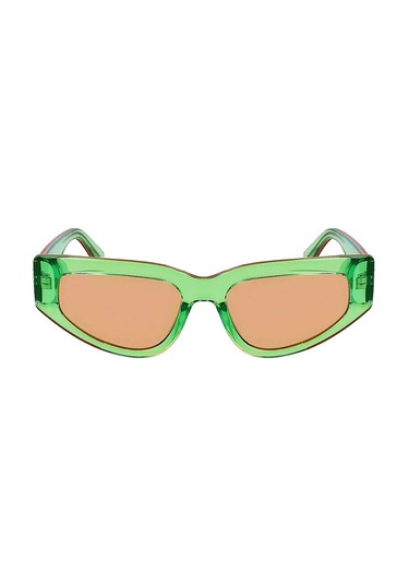 Calvin Klein Jeans Ckj 23603s 300 53 Kadın Cat Eye Yeşil Kemik Güneş Gözlüğü Yeşil