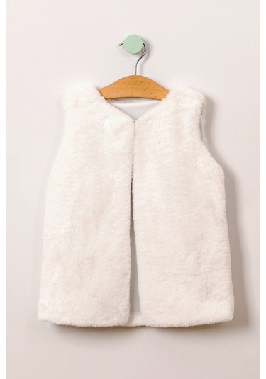 Kız Çocuk Peluş Yelek Ylk.2012 Beyaz