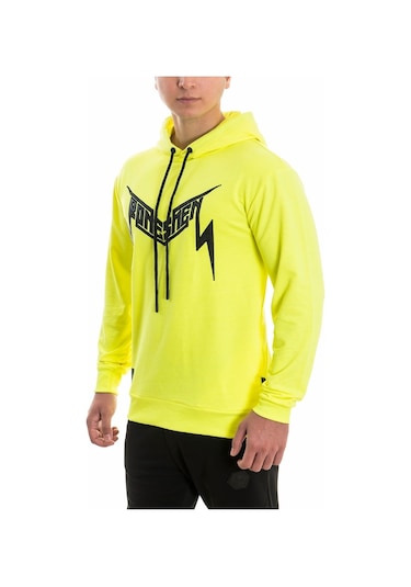 Bonesmen Erkek Kapüşonlu Sweatshirt (463018964) Neon Sarı