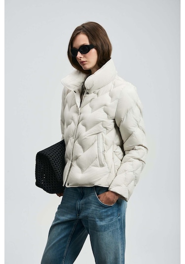 Lufian Desert Ekru Kadın Mont 122120043 Ekru