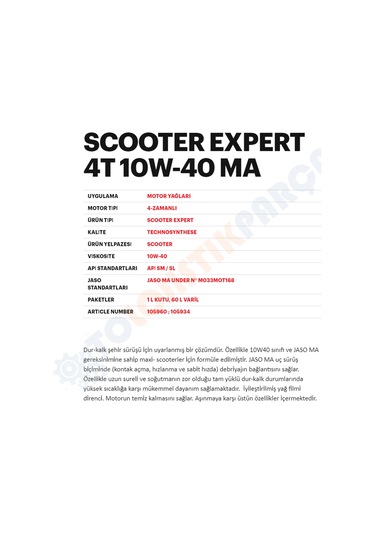 Motul Scooter Expert 10W40 4t 1 L