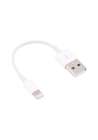 Rogfer 8 Pin - Usb Sync Veri / Şarj Kablosu, Kablo Uzunluğu: 13cm Beyaz