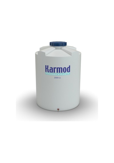 2000 Litre Polietilen Dikey Su Deposu - Beyaz