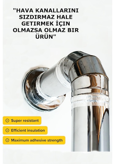 Somıneco İthal Alüminyum Folyo Bant 70 Mm X 50 M Su Geçirmez, Yük